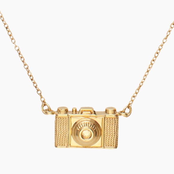 kate spade Jewelry - NEW Kate Spade 12K "hang in there" Camera Necklace